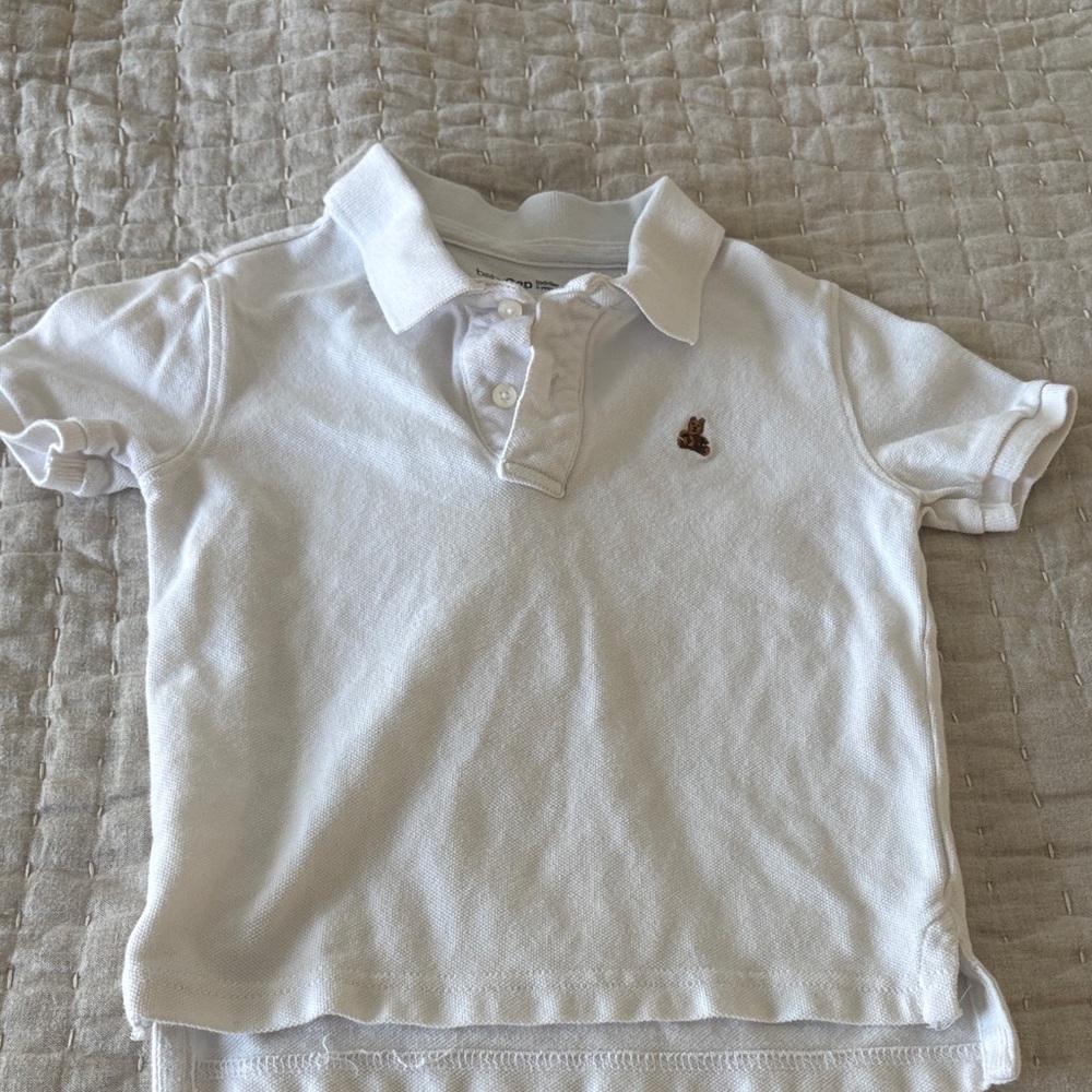 GAP Kids White Polo with Bear Patch